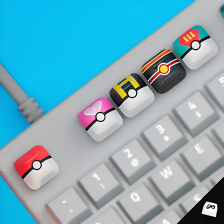 Monster Trainer Ball Keycap Set