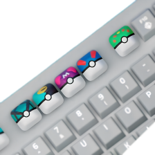 Monster Trainer Ball Keycap Set