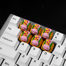 Piggy Burger Keycap
