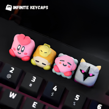 Pink Balloon Critter Keycaps