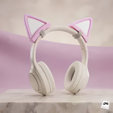 Pink Cat Ear Headphone Attachment