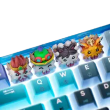 Poro-Inspired Furry Warrior Keycap Set