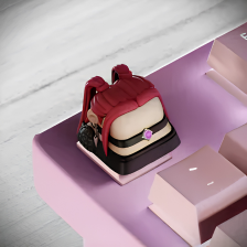 Red Twin-Tail Warrior Keycap