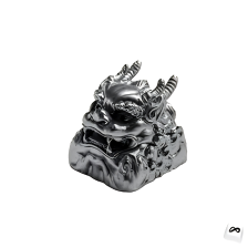 Silver Guardian Lion Keycap