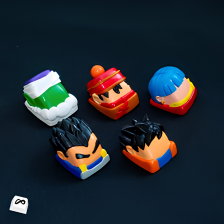 Spiky Hair Warrior Keycap