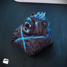 Glowing Shadow Bear Keycap
