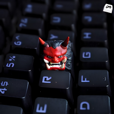 Handmade Oni Mask Artisan Keycap