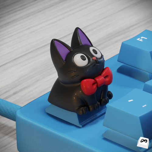 Black Magic Cat Artisan Keycap
