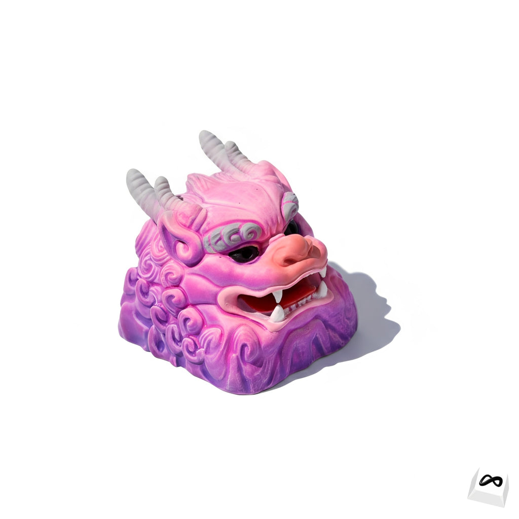 Purple Red Unicorn Dragon Artisan Keycap