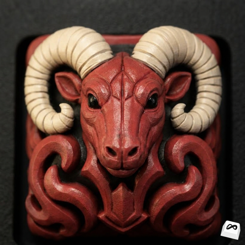 Aries Zodiac Keycap