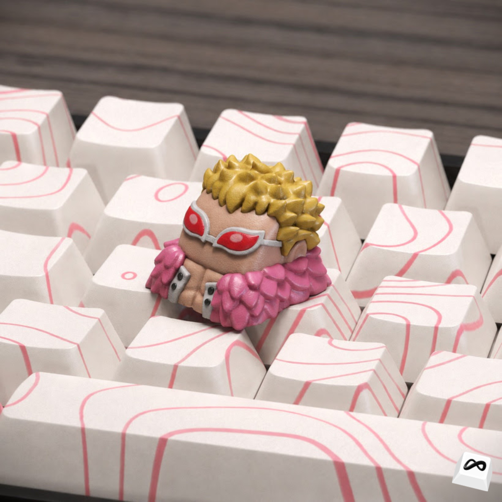 Pink Feather Villain Keycap