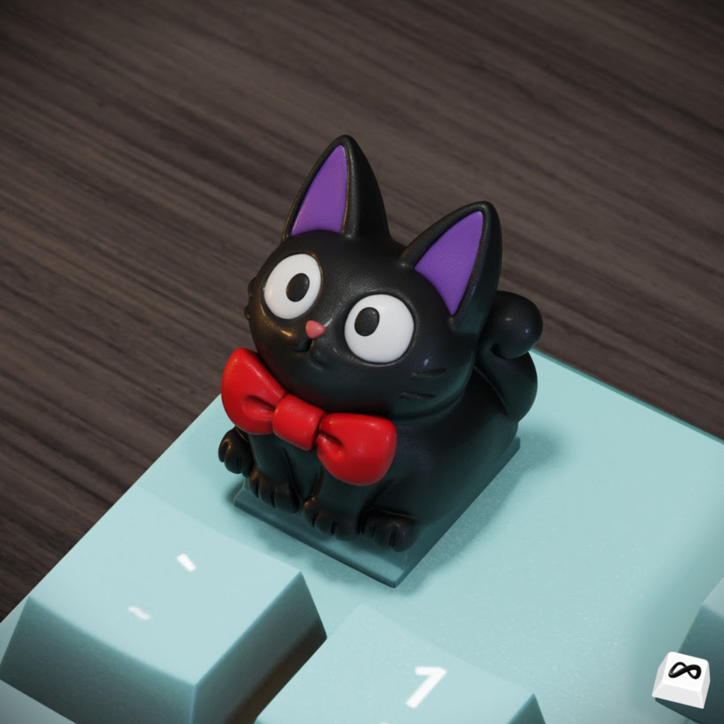 Black Magic Cat Artisan Keycap