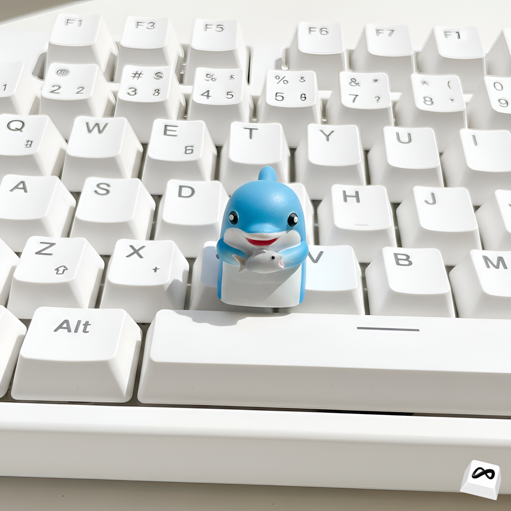 Cute Dolphin Artisan Keycap