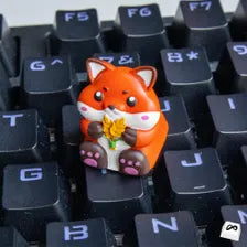 Cute Red Fox Artisan Keycap