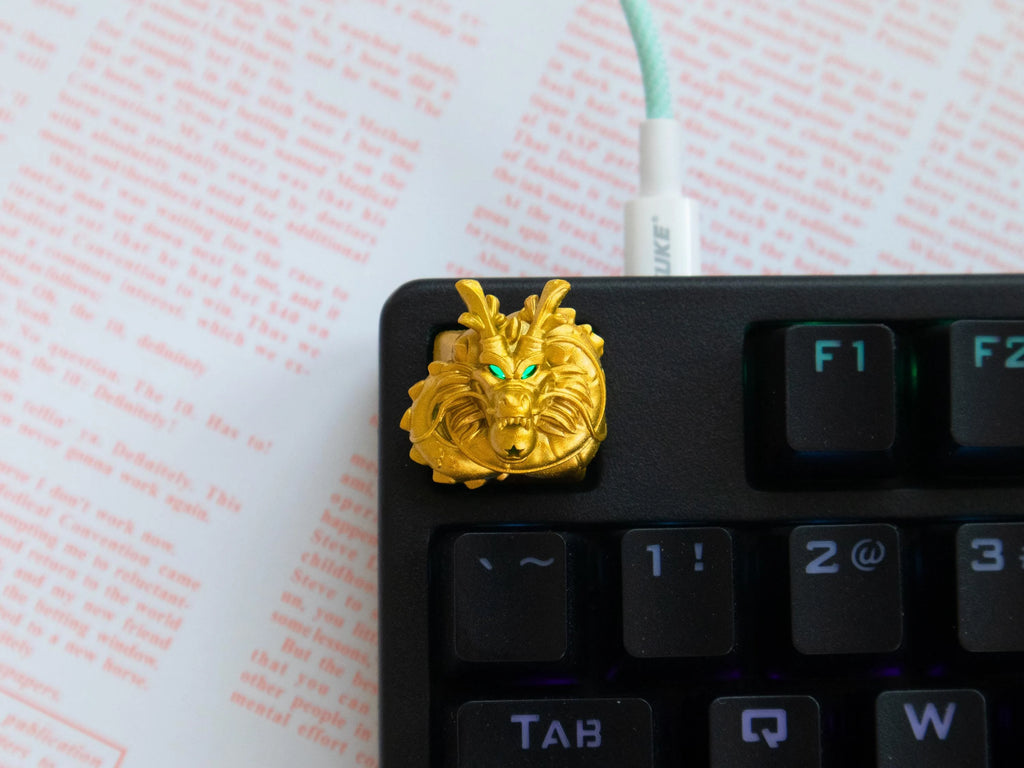 Golden Spirit Dragon Keycap