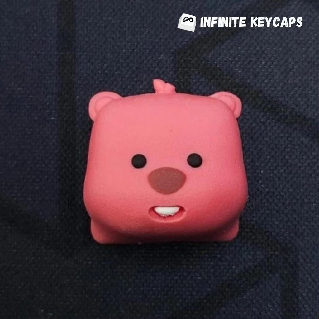Cute Pink Beaver Keycap