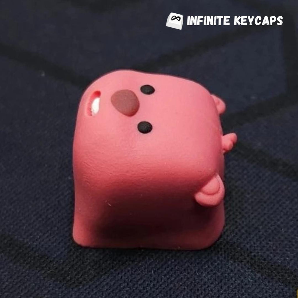 Cute Pink Beaver Keycap