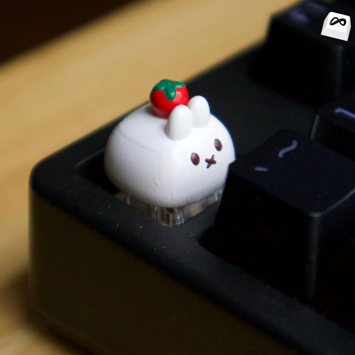 Cute Bunny Tomato Artisan Keycap