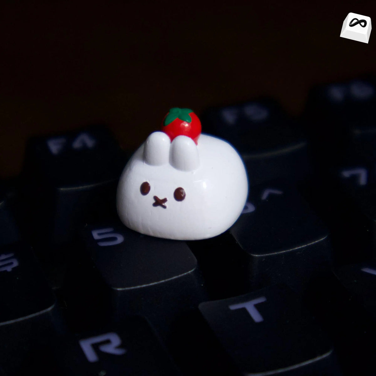 Cute Bunny Tomato Artisan Keycap