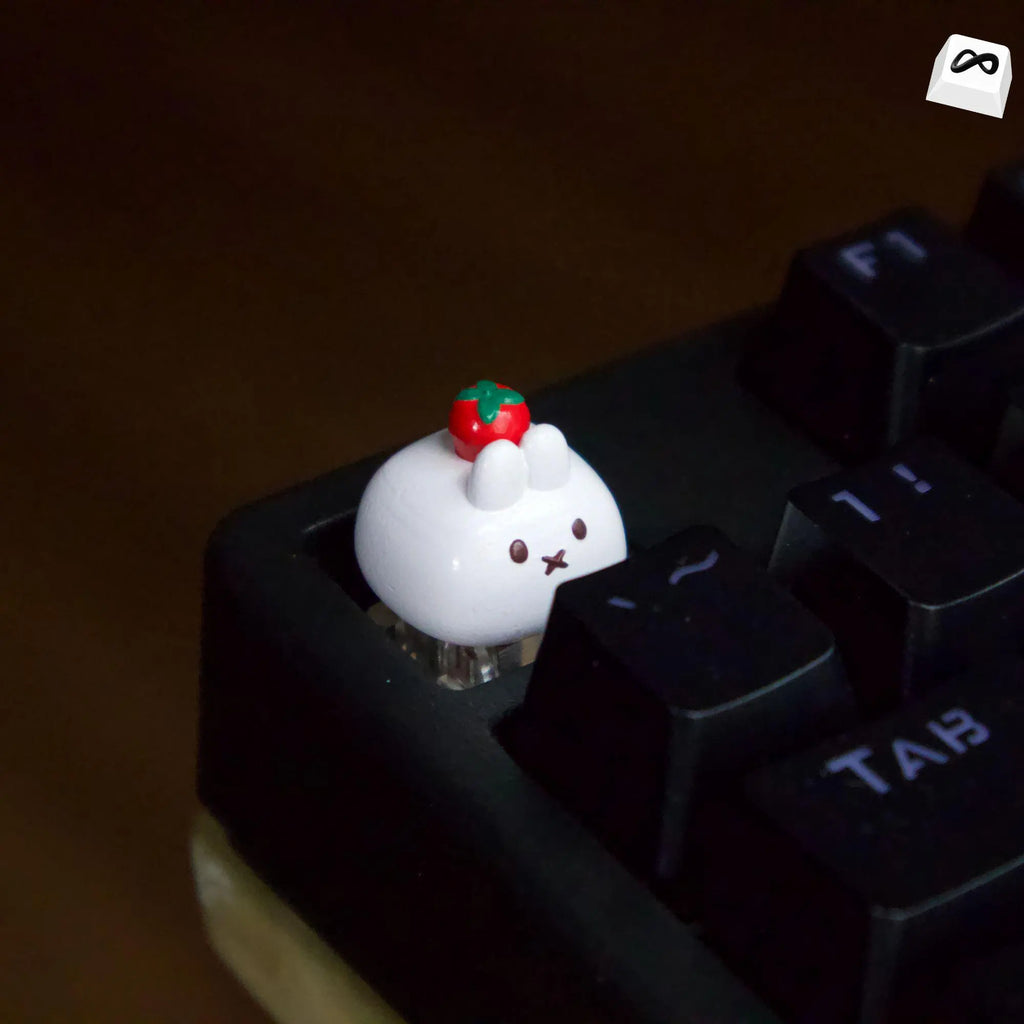 Cute Bunny Tomato Artisan Keycap