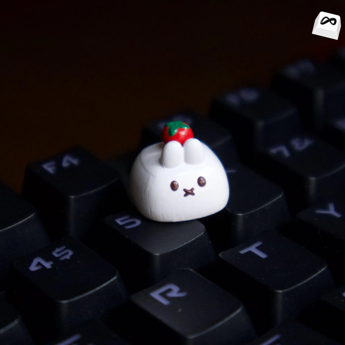 Cute Bunny Tomato Artisan Keycap