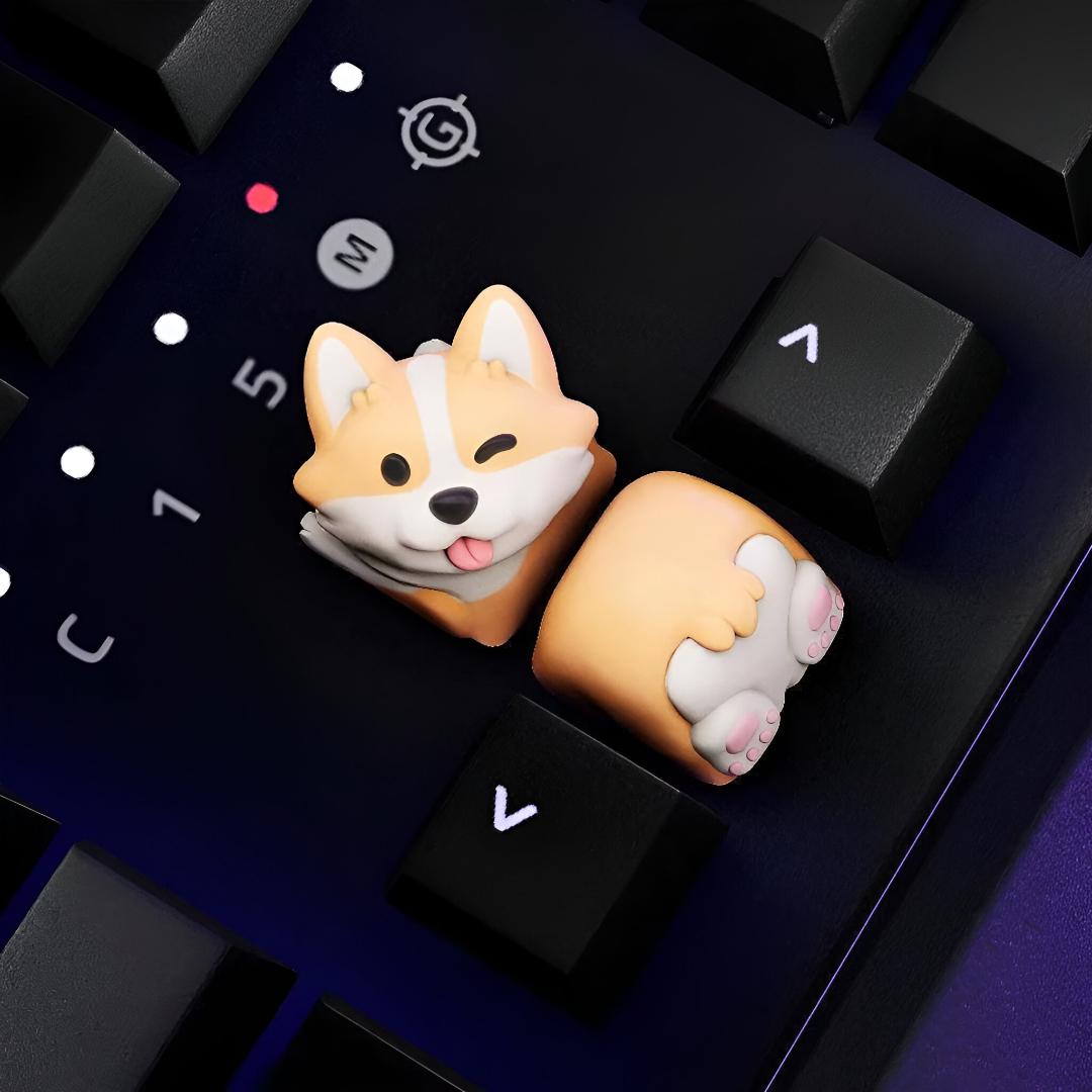 Corgi & Cat Artisan Keycap Set