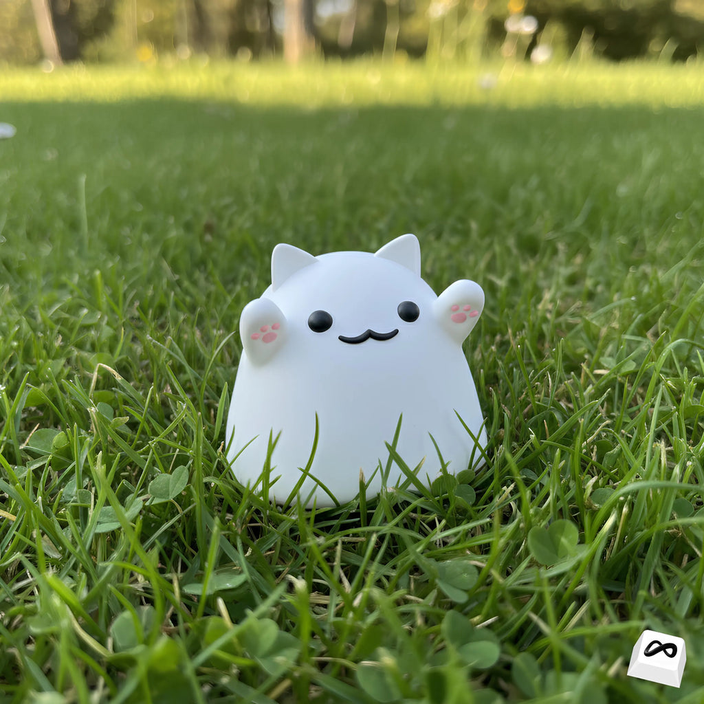 Cute White Paw Cat Keycap