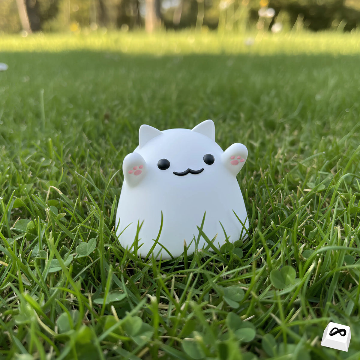 Cute White Paw Cat Keycap