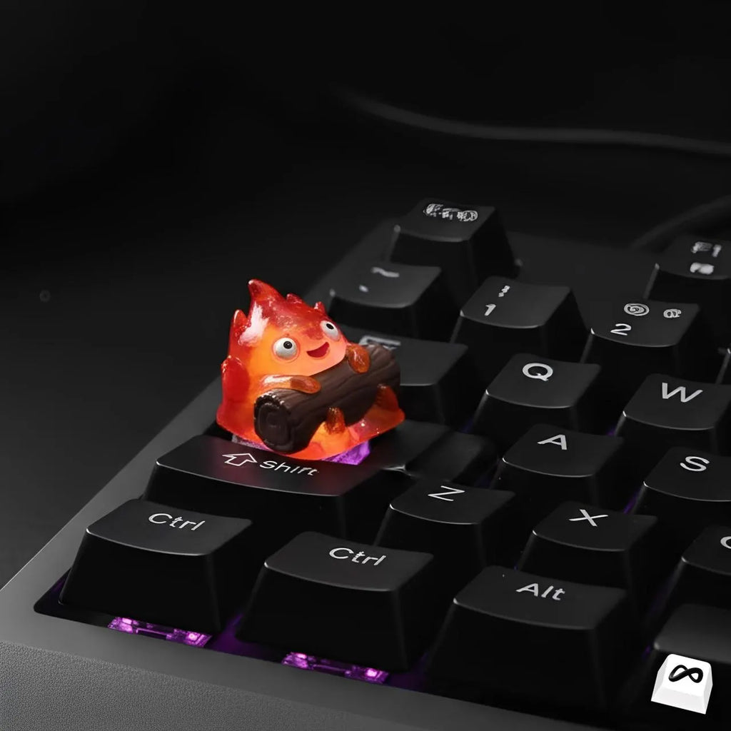 Cute Fire Artisan Keycap