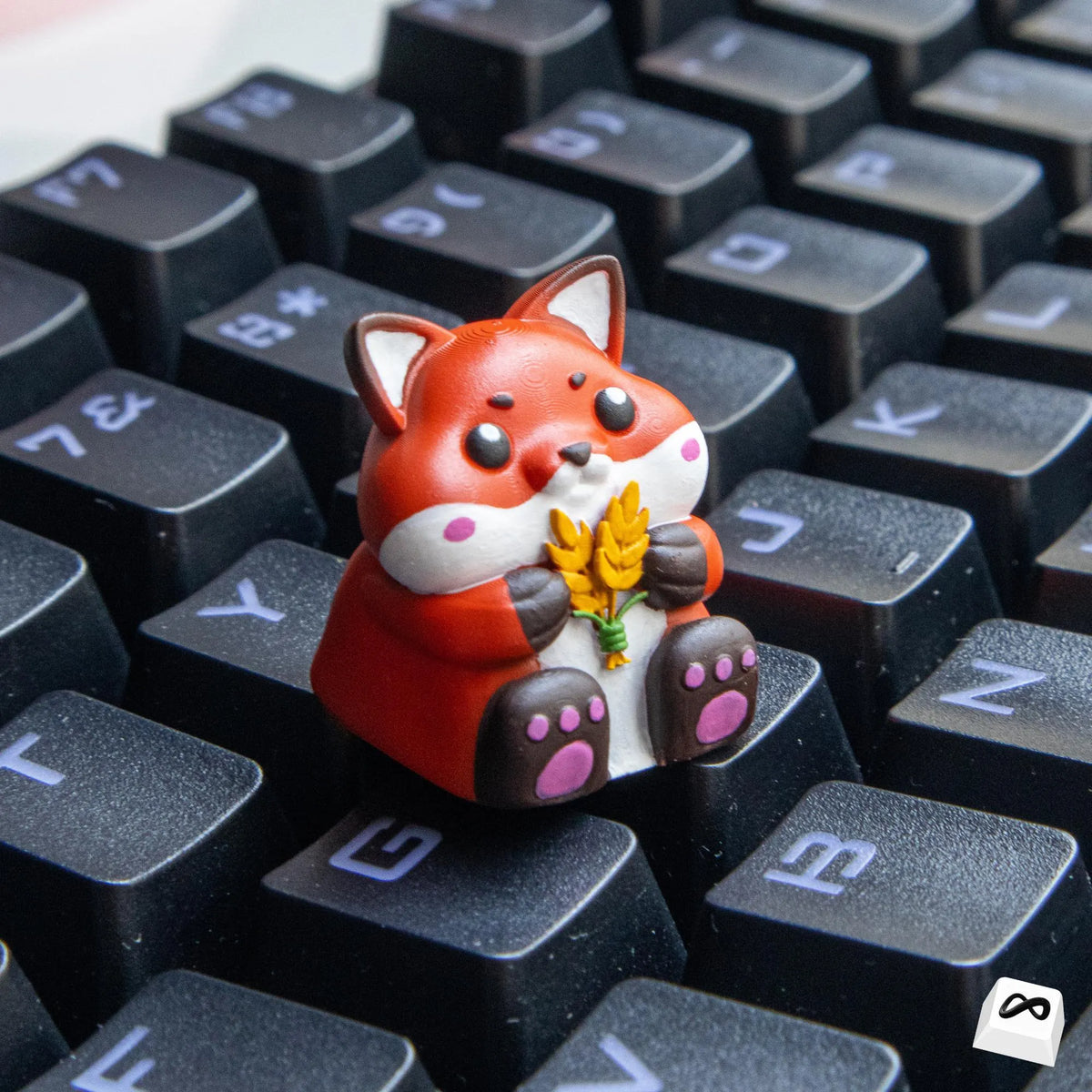 Cute Red Fox Artisan Keycap