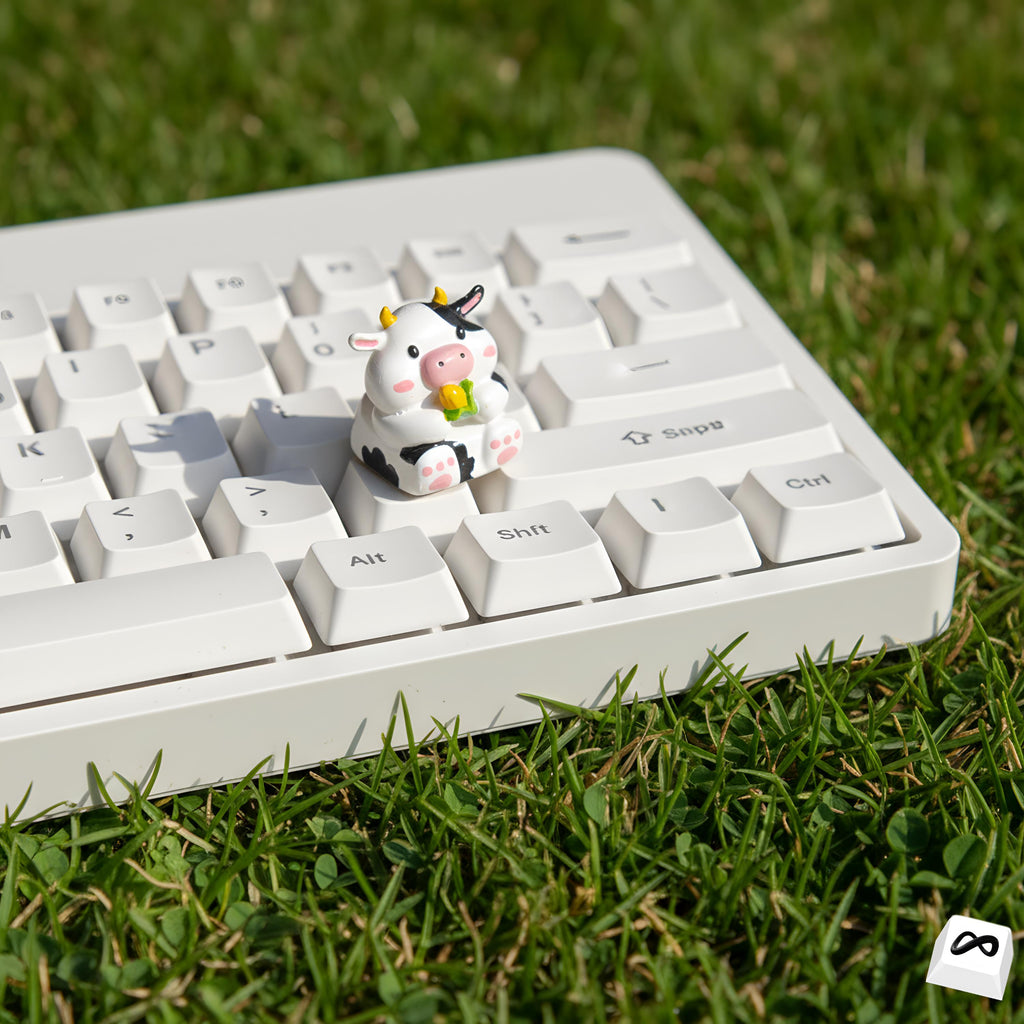 Cute Cow Artisan Keycap