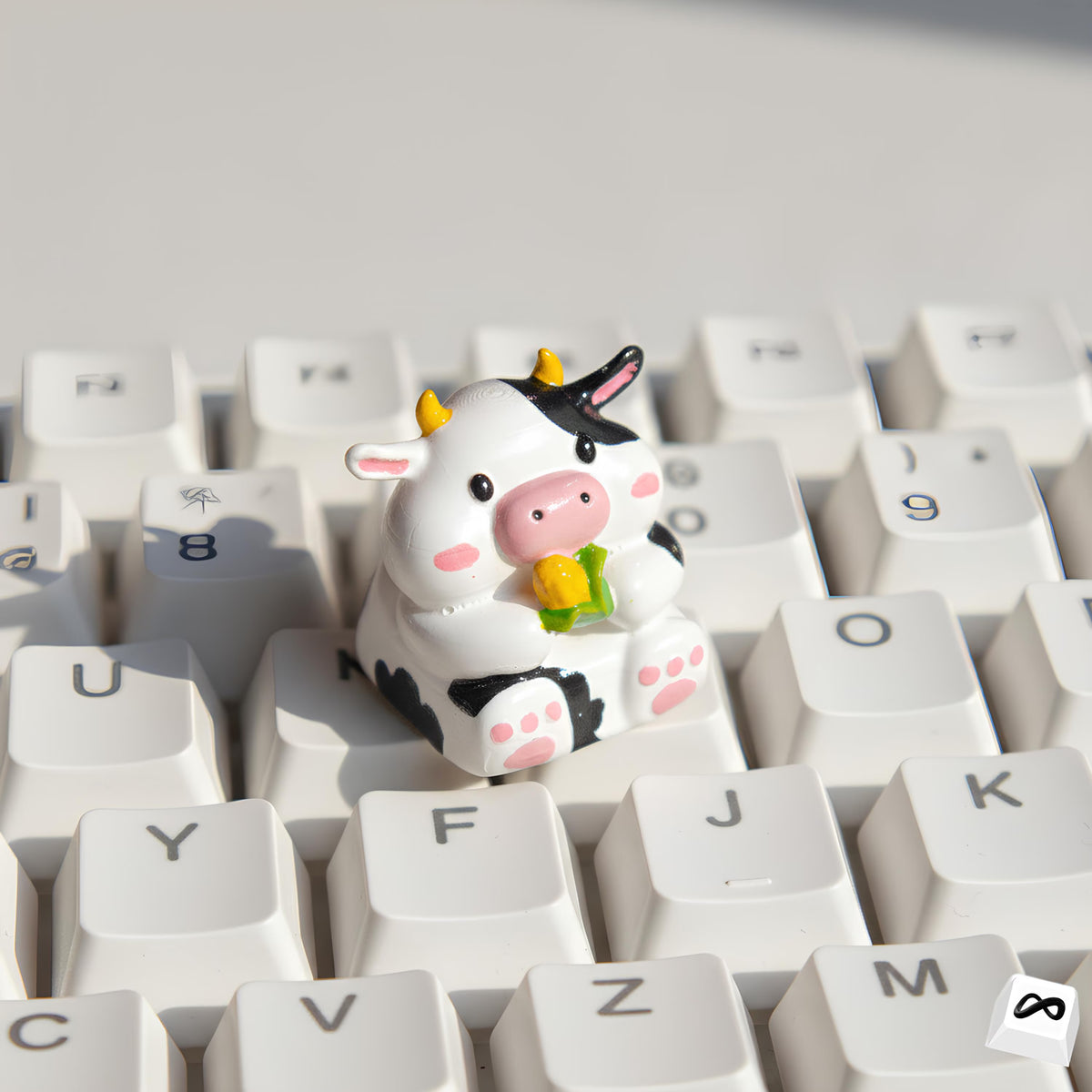 Cute Cow Artisan Keycap
