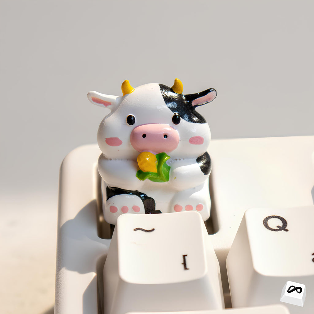 Cute Cow Artisan Keycap