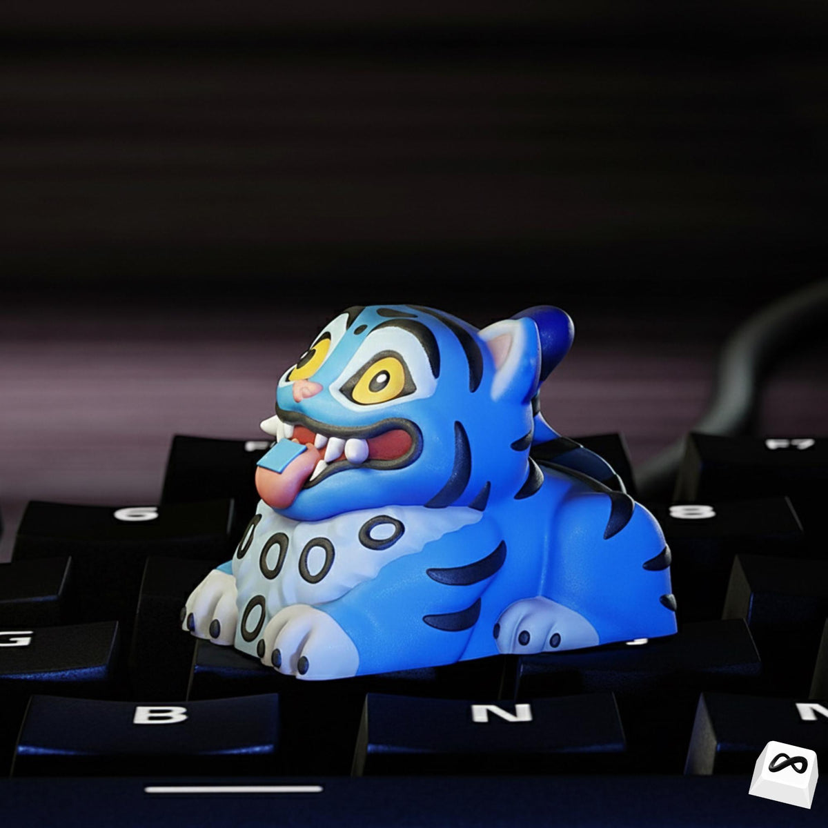 Cute Blue Monster Artisan Keycap– Fantasy Creature TAB Keycap