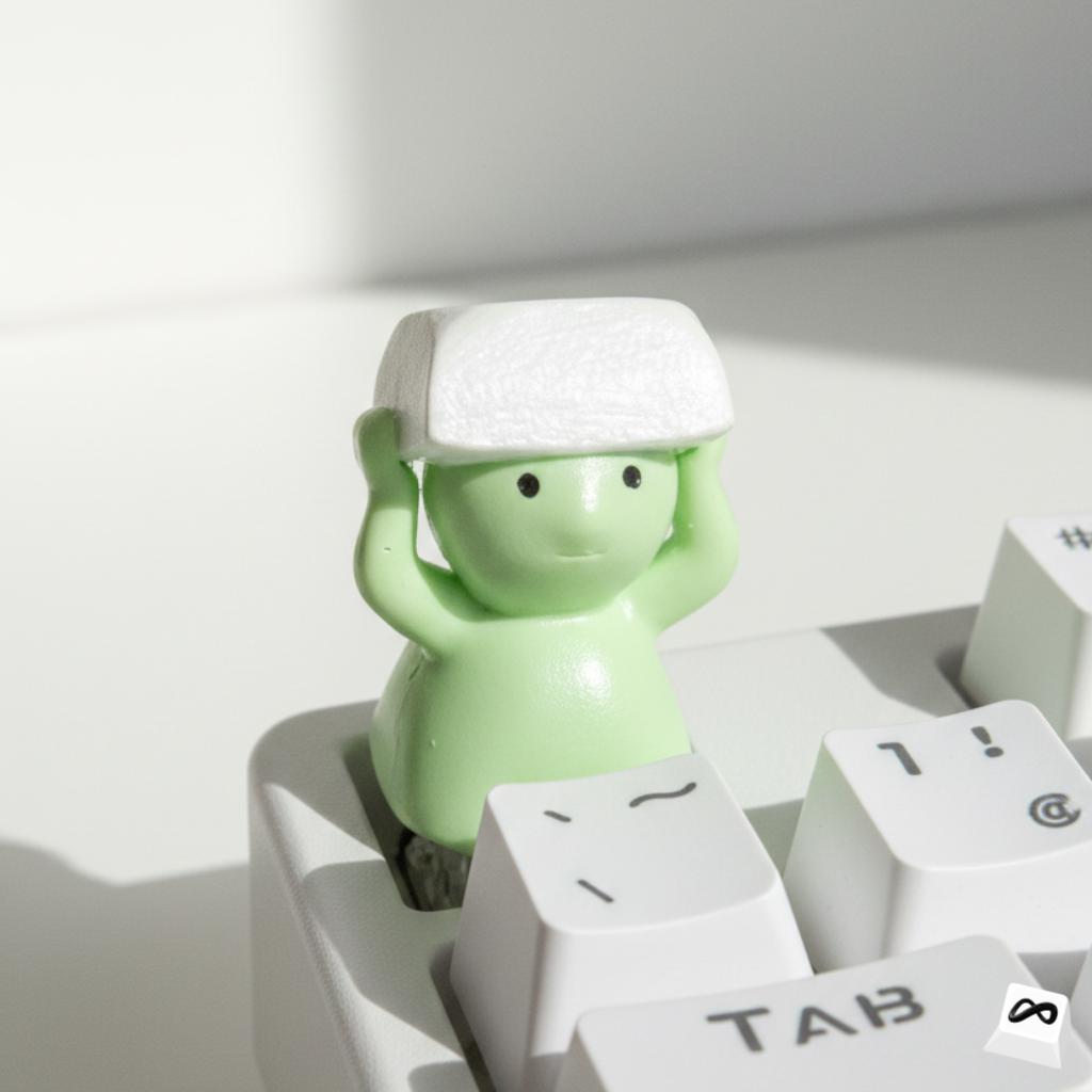 Cute Green Mini Figure Keycap