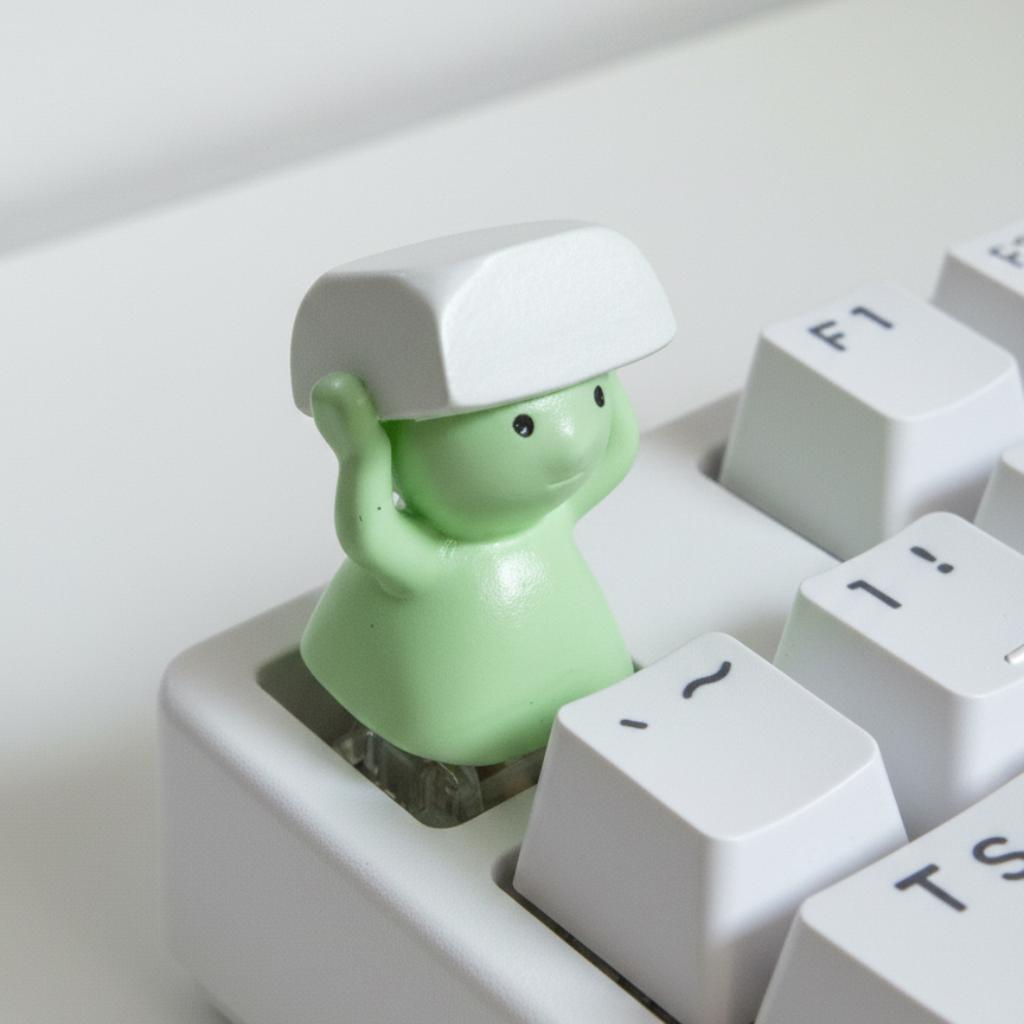 Cute Green Mini Figure Keycap