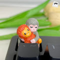 Cute Monkey Hug Artisan Keycap