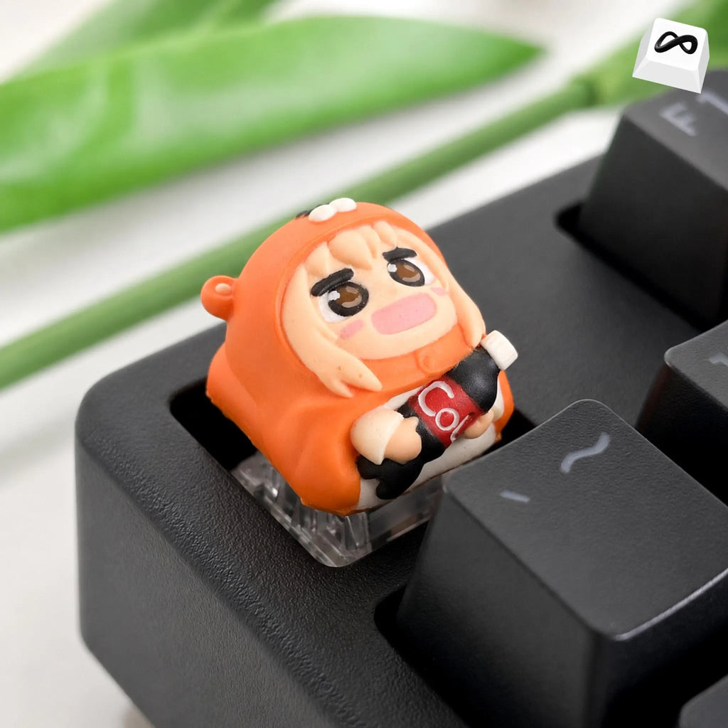 Anime-Inspired Chibi Bear Hoodie Keycap