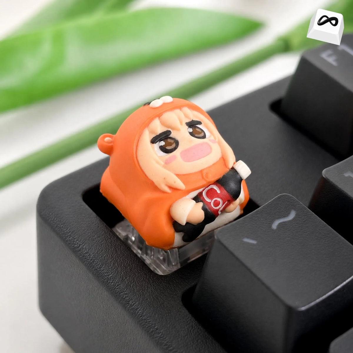 Anime-Inspired Chibi Bear Hoodie Keycap