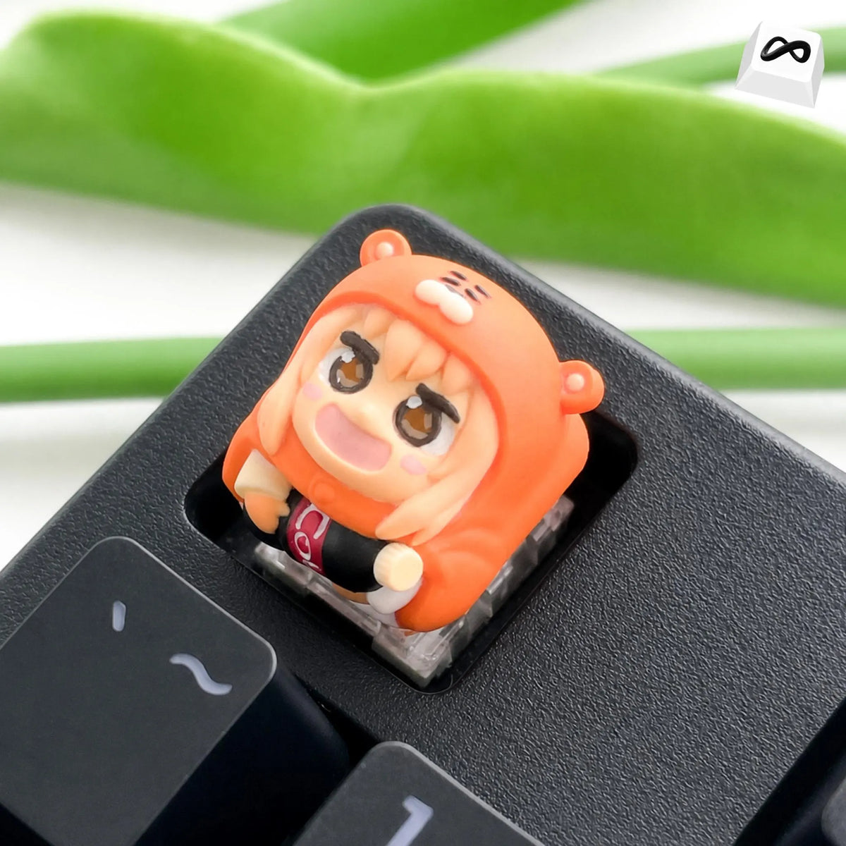 Anime-Inspired Chibi Bear Hoodie Keycap