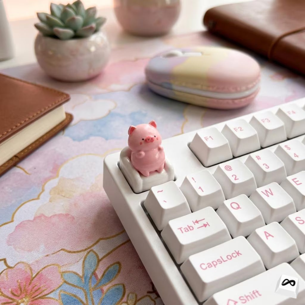 Cute Pig on Sofa Keycap