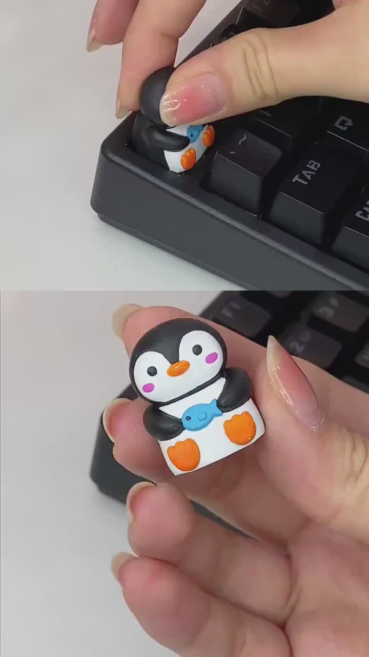 Cute Penguin Artisan Keycap