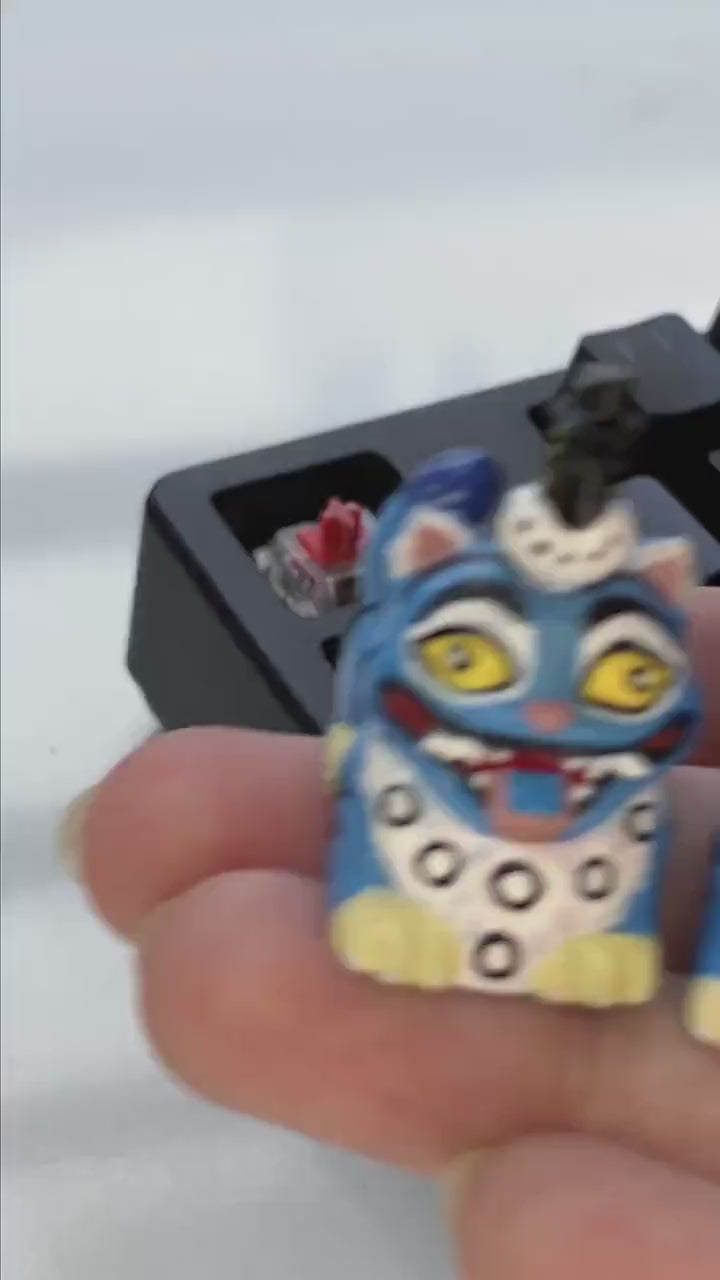 Cute Blue Monster Artisan Keycap– Fantasy Creature TAB Keycap