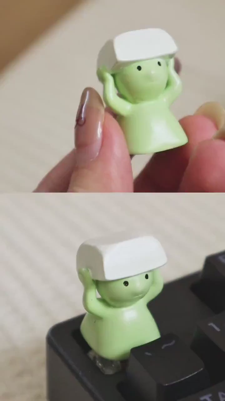 Cute Green Mini Figure Keycap